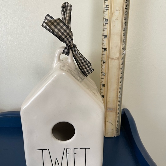 Rae Dunn White Birdhouse with Black Accents - Picture 4 of 4